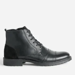 Boots à lacet noir cuir