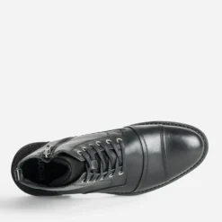 Boots à lacet noir cuir