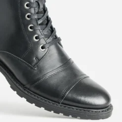 Boots à lacet noir cuir