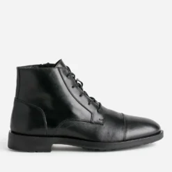 Boots à lacet noir cuir