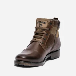 Boots à lacet REDSKINS marron en cuir