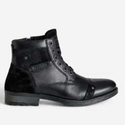 Boots à lacet REDSKINS noir en cuir