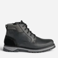 Boots à lacet TBS noir en cuir