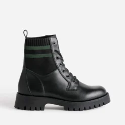 Boots à lacet TEXTO noir éco conçu cuir