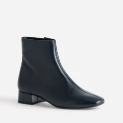 Boots marine cuir