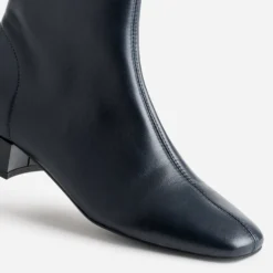 Boots marine cuir