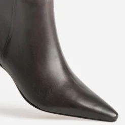 Boots marron cuir bout pointu