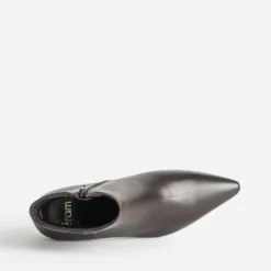 Boots marron cuir bout pointu
