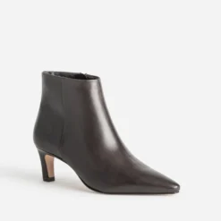 Boots marron cuir bout pointu