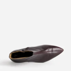 Boots marron cuir bout pointu