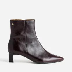 Boots marron cuir bout pointu
