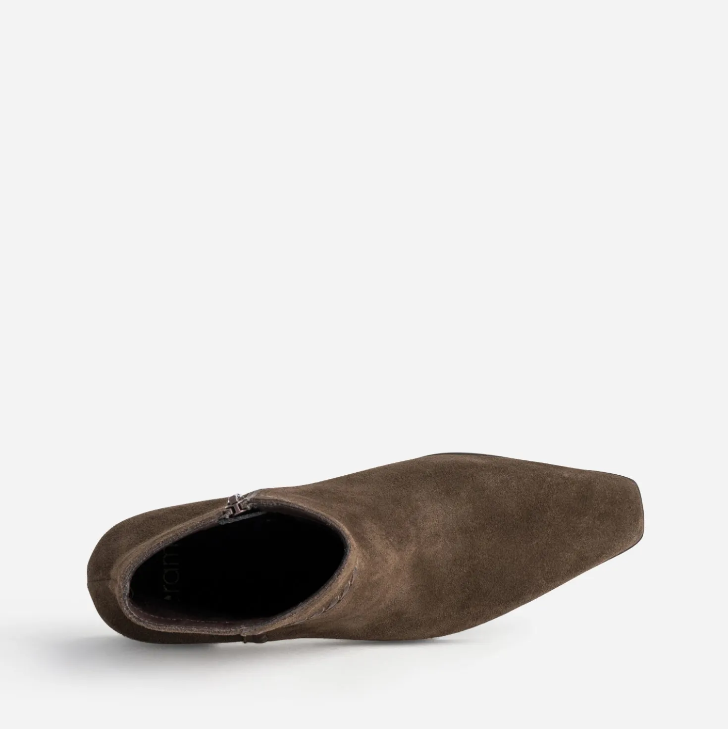 Boots marron cuir velours