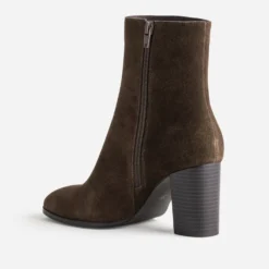 Boots marron cuir velours