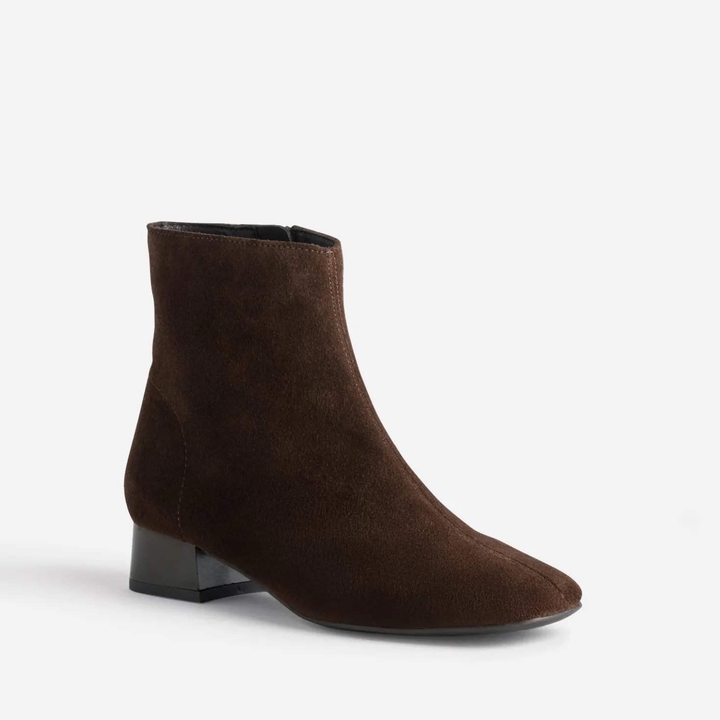 Boots marron cuir velours
