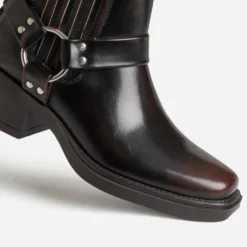 Boots marron esprit motard