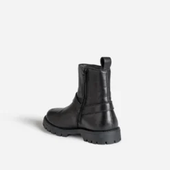 Boots motard BUGGY noir cuir