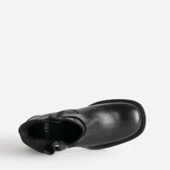 Boots motard TEXTO noir cuir