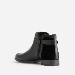 Boots noir bi matière
