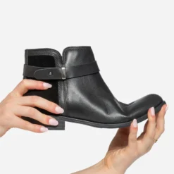 Boots noir bi matière