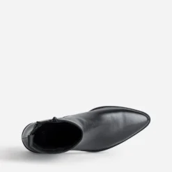 Boots noir cuir bout pointu