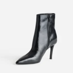 Boots noir cuir talon aiguille