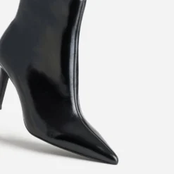 Boots noir cuir talon aiguille