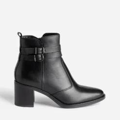 Boots noir en cuir éco-conçu