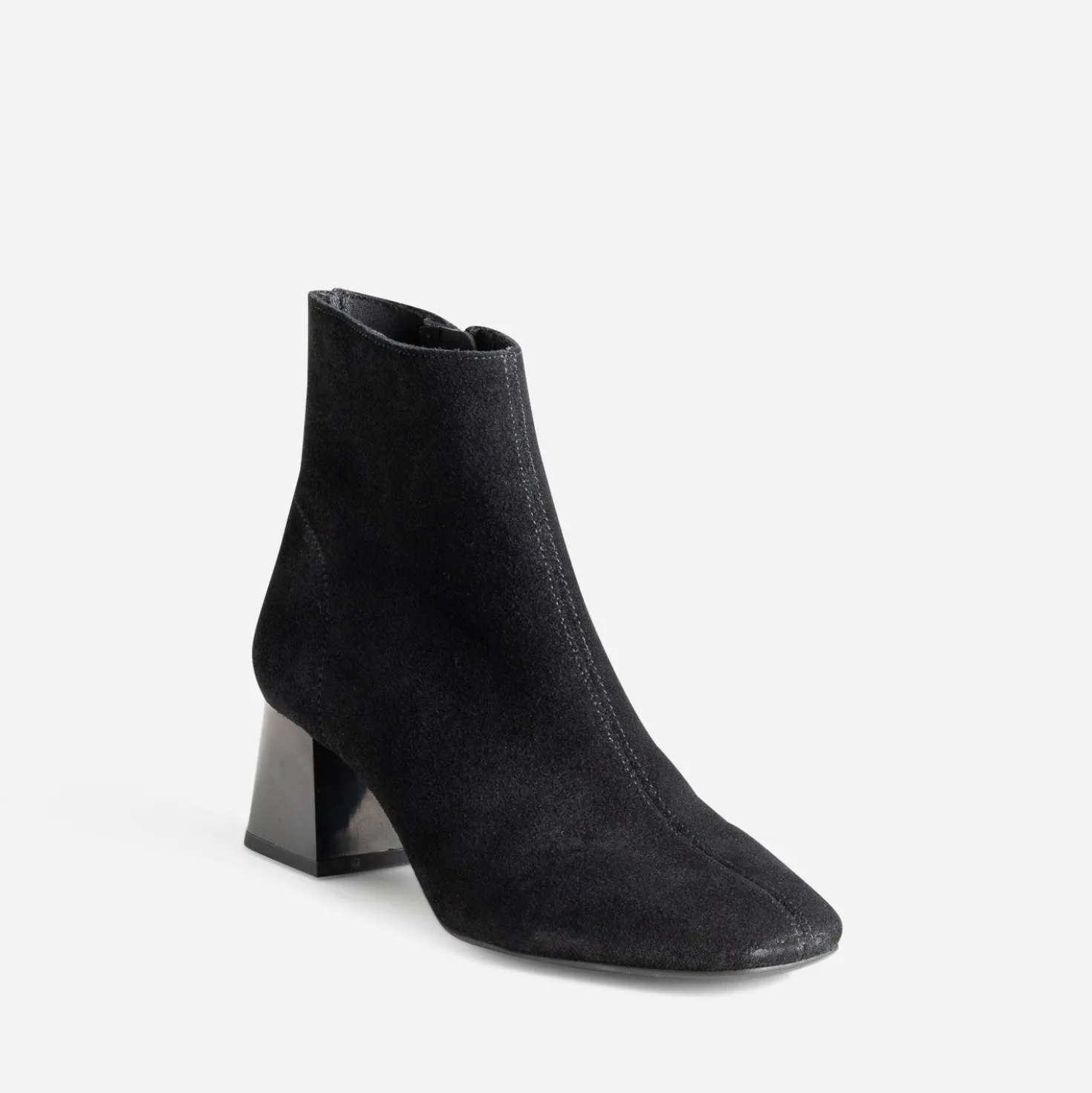 Boots noir en cuir velours