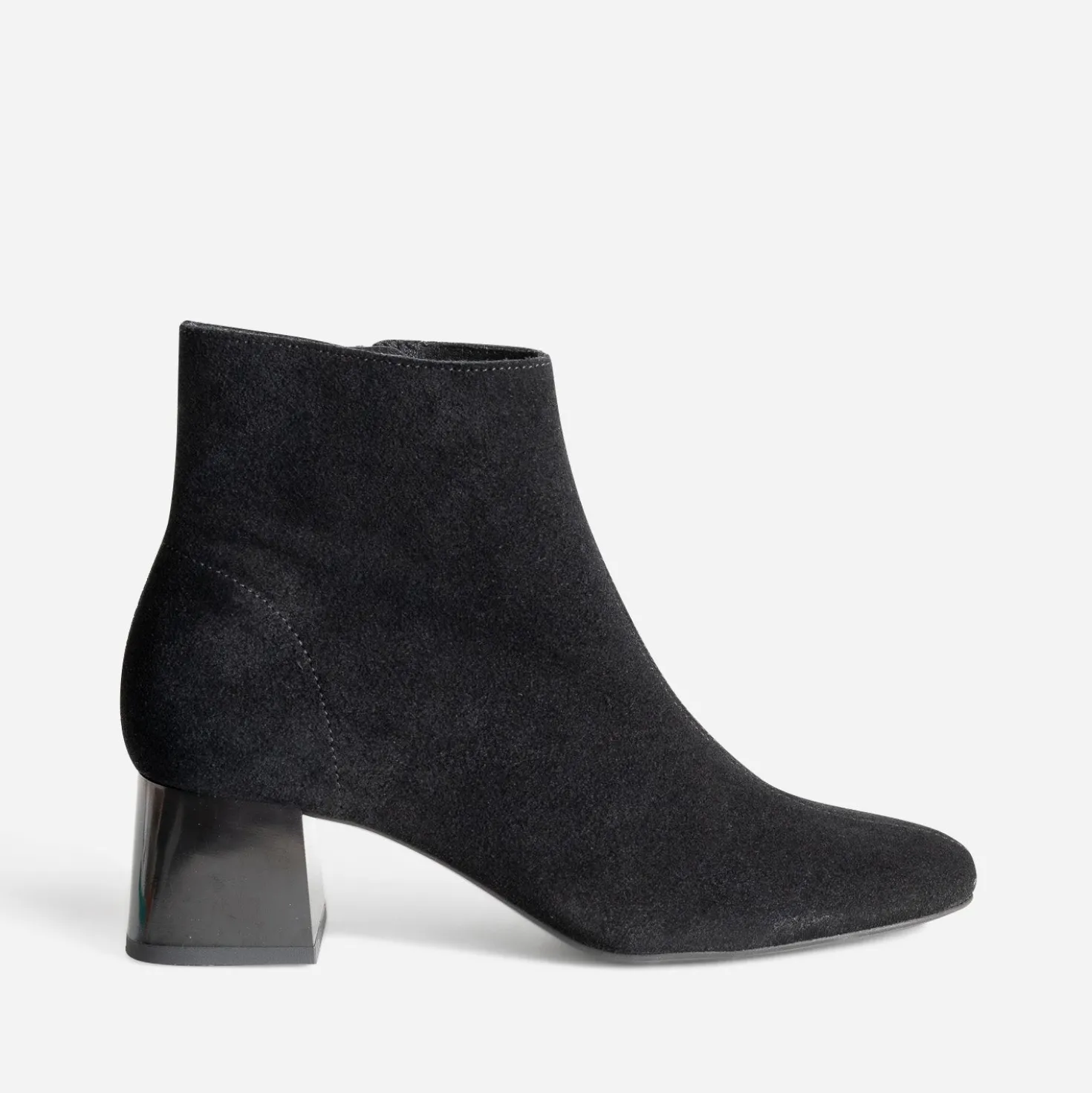 Boots noir en cuir velours