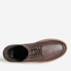 Boots plateau marron cuir
