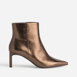 Boots à talon bronze métallisé