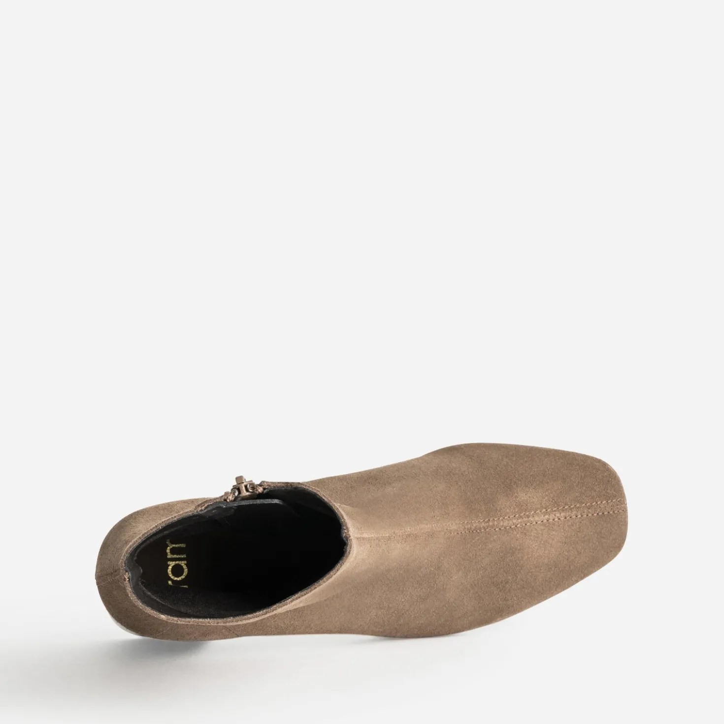 Boots taupe cuir velours