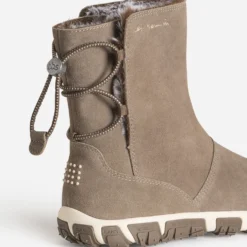 Boots TBS taupe cuir velours fourré