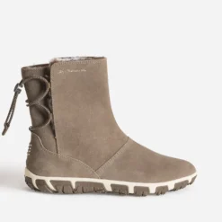 Boots TBS taupe cuir velours fourré