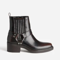 Boots TEXTO bordeaux esprit motard