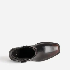Boots TEXTO bordeaux esprit motard
