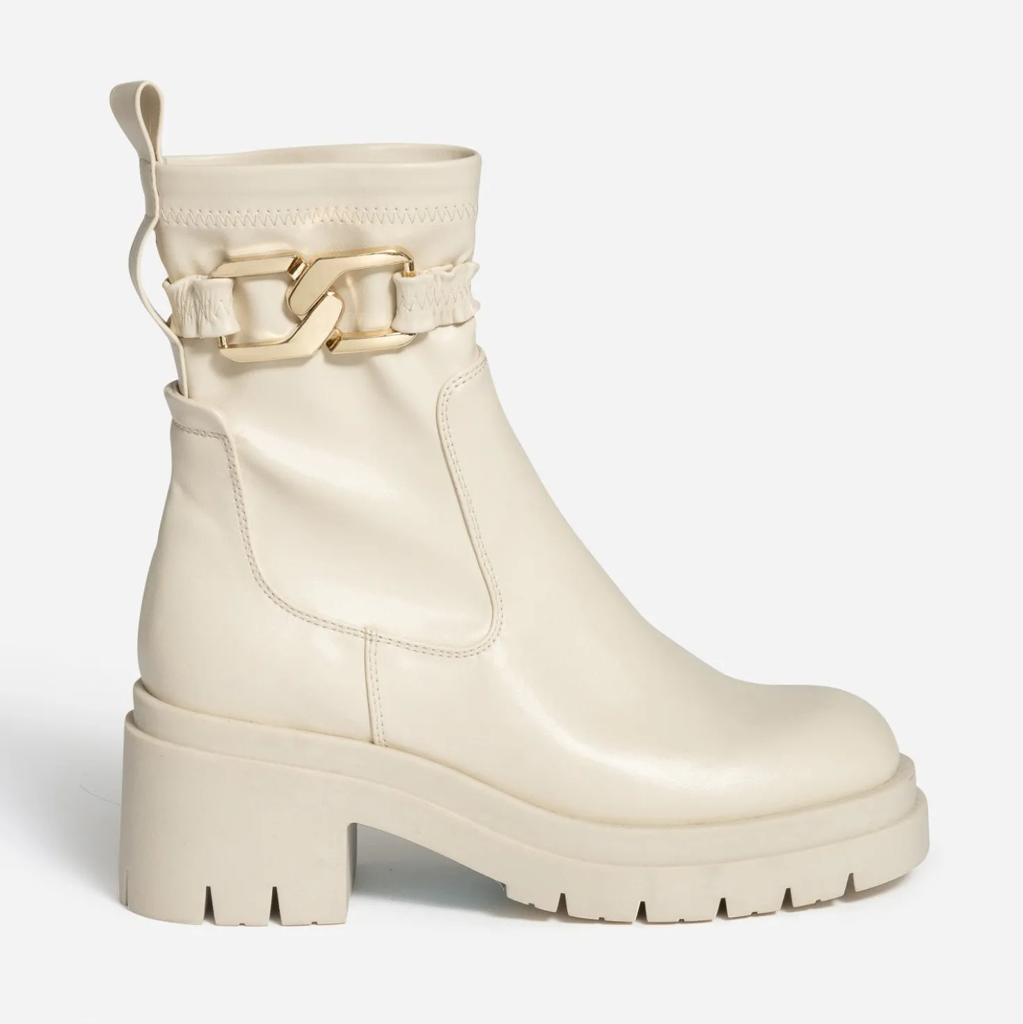 Boots TEXTO écru avec bride amovible