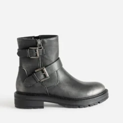 Boots TEXTO gris esprit motard