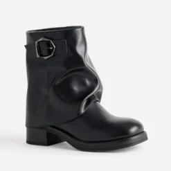 Boots TEXTO noir guêtre esprit motard