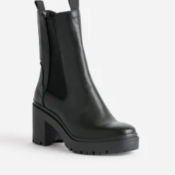 Boots TEXTO noir à semelle crantée
