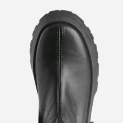 Boots TEXTO noir à semelle épaisse et crantée