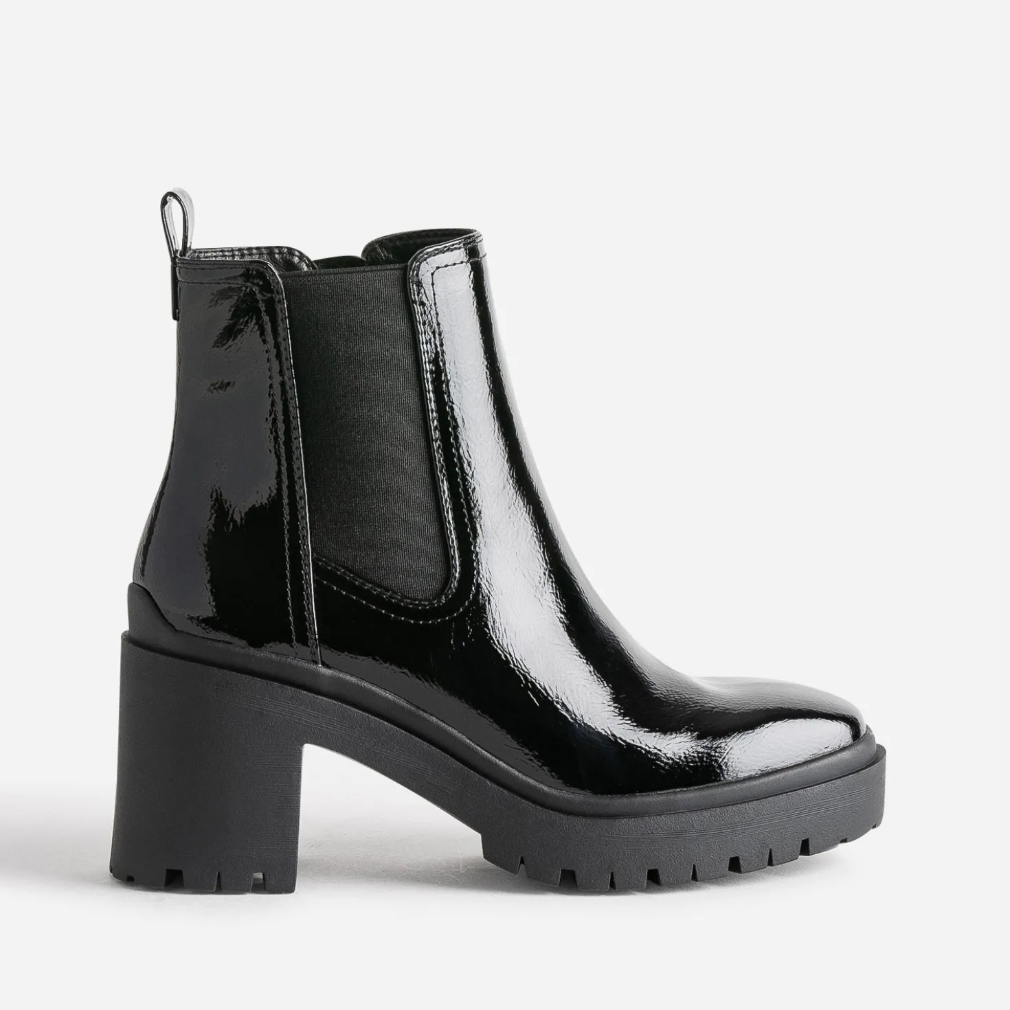 Boots TEXTO noir verni éco-conçu