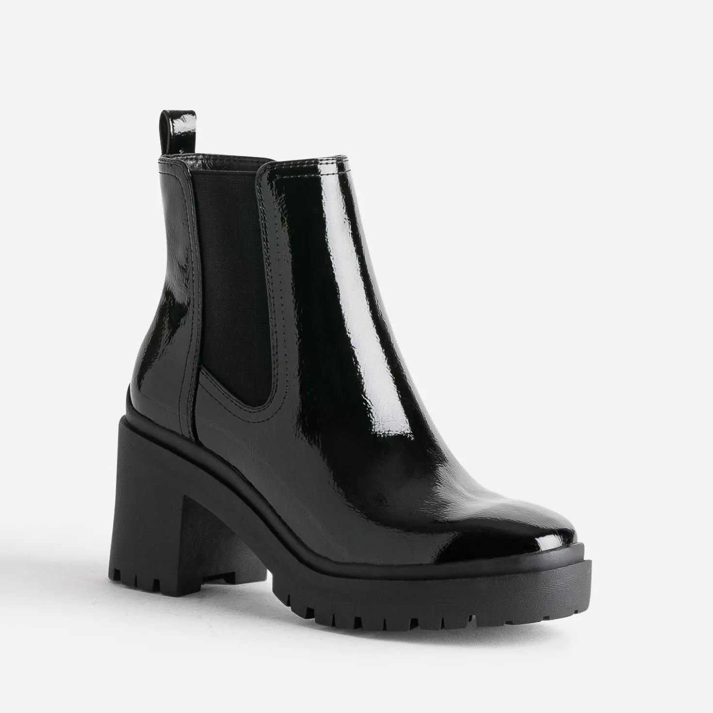 Boots TEXTO noir verni éco-conçu