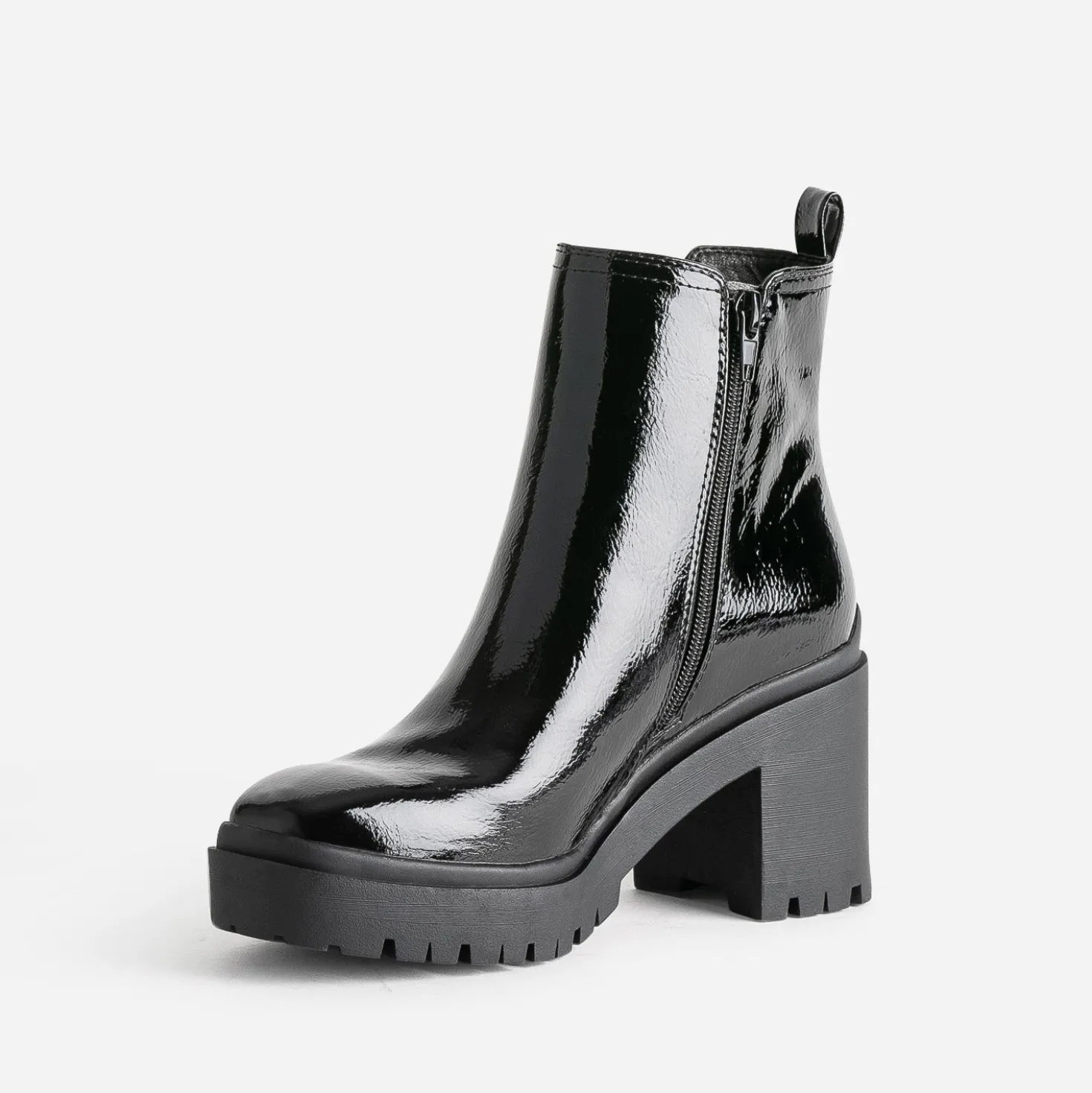 Boots TEXTO noir verni éco-conçu