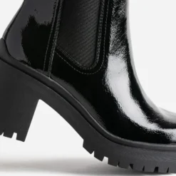 Boots TEXTO noir verni éco-conçu