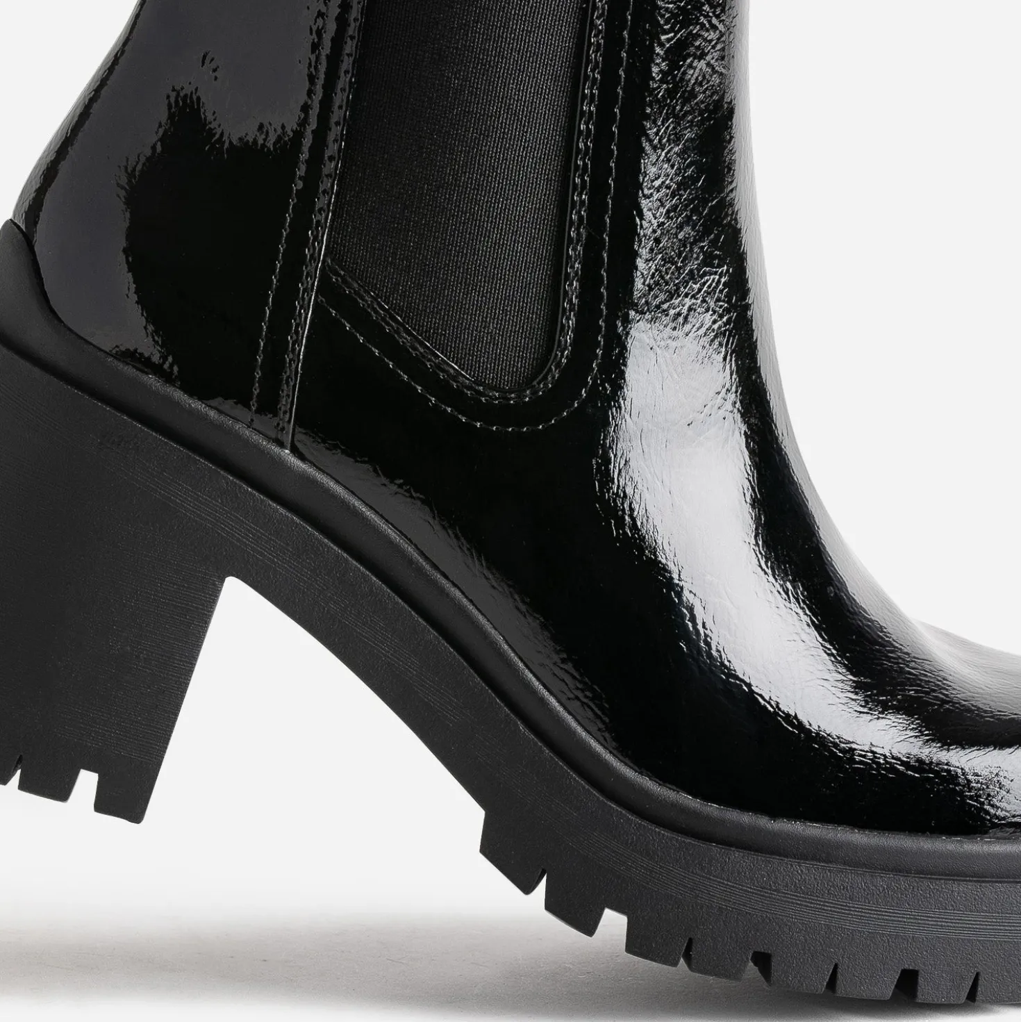 Boots TEXTO noir verni éco-conçu