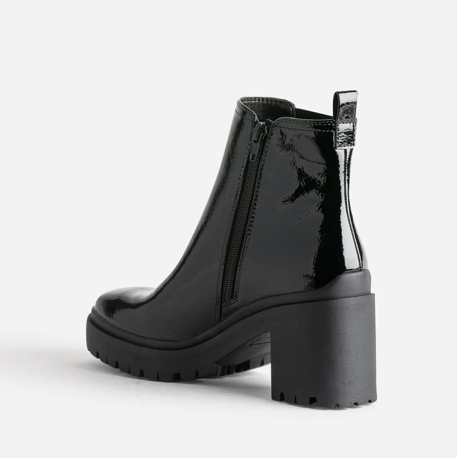Boots TEXTO noir verni éco-conçu