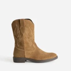 Boots western BUGGY camel cuir velours