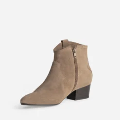 Boots Western ERAM FLEX beige cuir velours