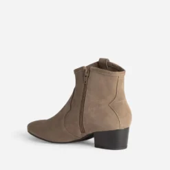 Boots Western ERAM FLEX beige cuir velours
